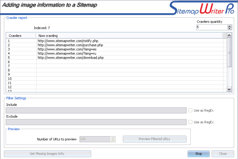 Images crawling proccess