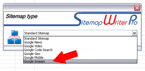 Select sitemap type