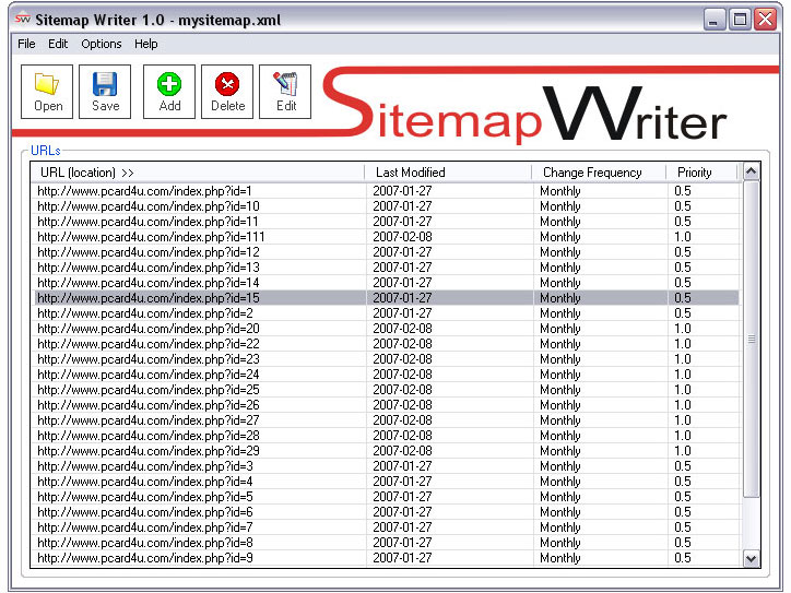 Sitemap Writer 2.0